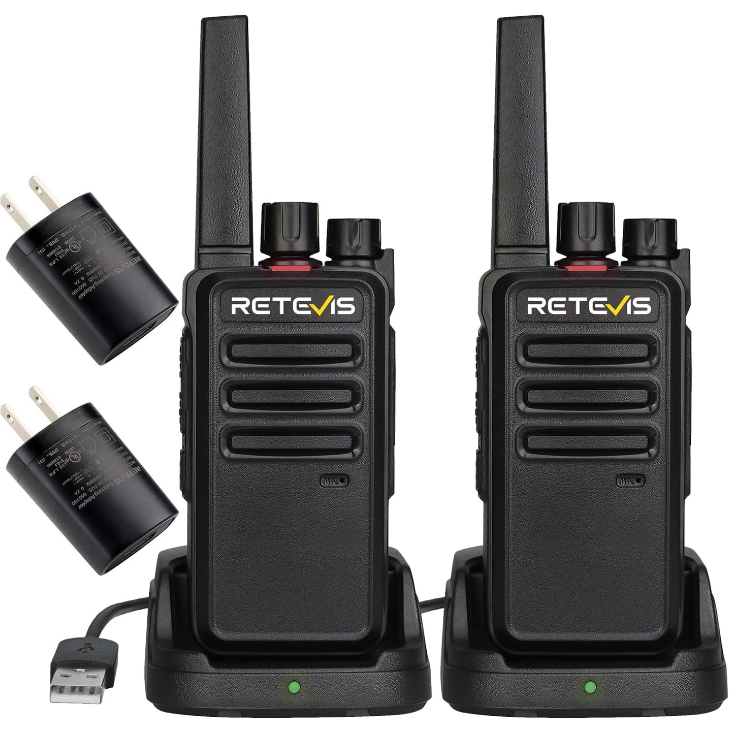 Retevis RT68 FRS Walkie Talkies for Adults Long Range (2 Pack)