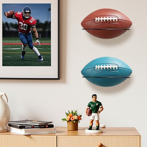 KIFFRIDE 4 Packs Basketball Holder Wall Mount,Universal Ball Holder Wall Mount,Basketball Racks for Balls,Suitable for Basketball,Soccer,Volleyball,Football Ball Stand