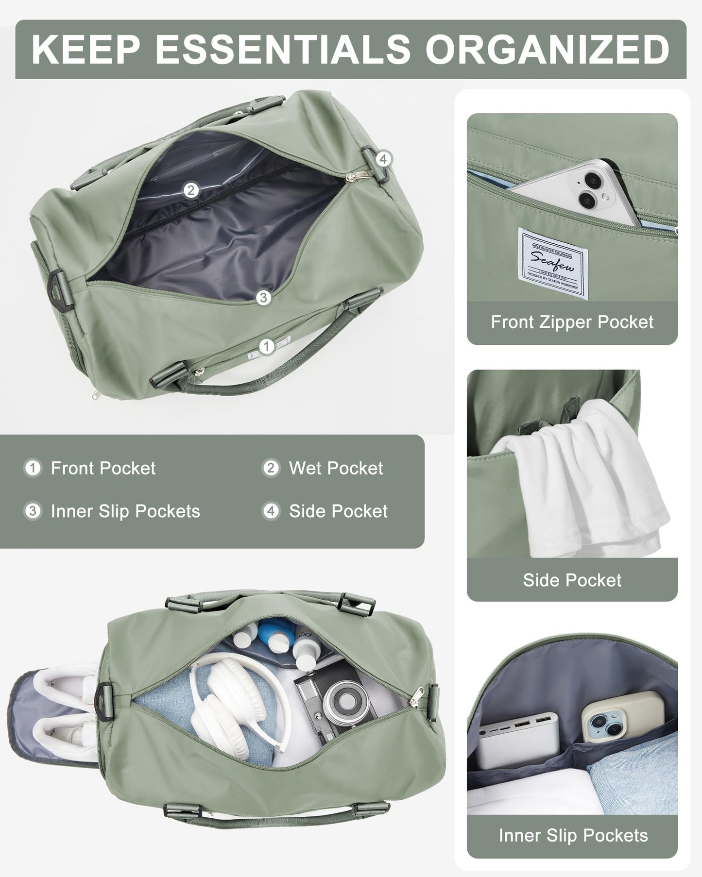 Gym Bags Womens Mens with Shoes Compartment and Wet Pocket Travel Duffel Bags for Women for Plane Sport Gym Tote Bags with Toiletry Bags Waterproof Weekend Overnight Carry on Bag Hospital Holdalls