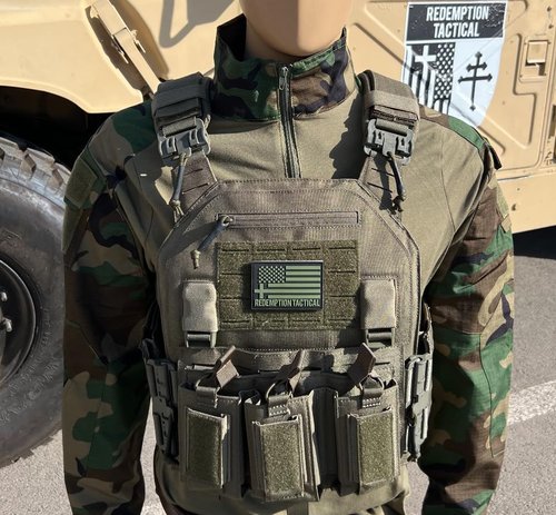 Crusader 2.0 Tactical Molle Quick Release Buckles Vest with Side Cummerbund Pouches and Triple mag Pouch (Ranger Green)
