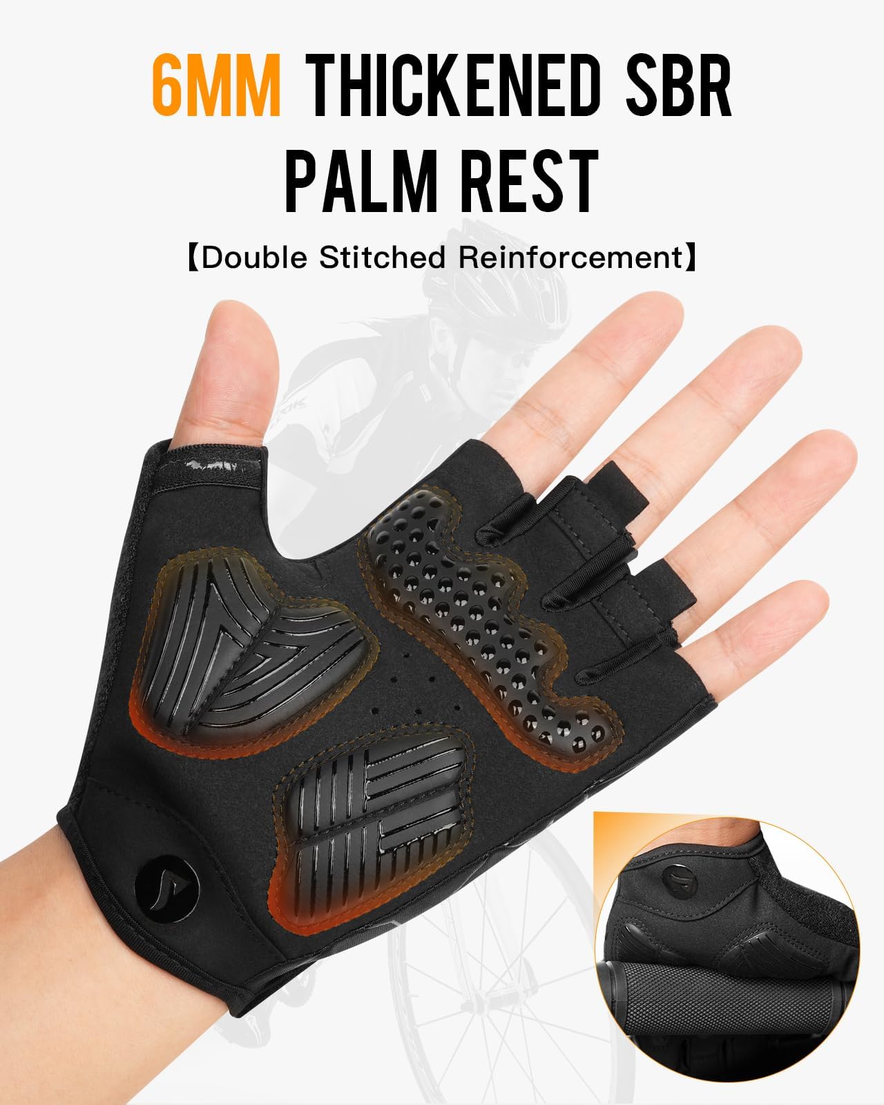 ATERCEL Cycling Gloves, Bike Gloves for Men Women, Bicycle Gloves for Cycling, Workout, Gym, Training, Weight Lifting Outdoor, Dirt Bike, Mountain Bike, and Riding (Black, Medium)