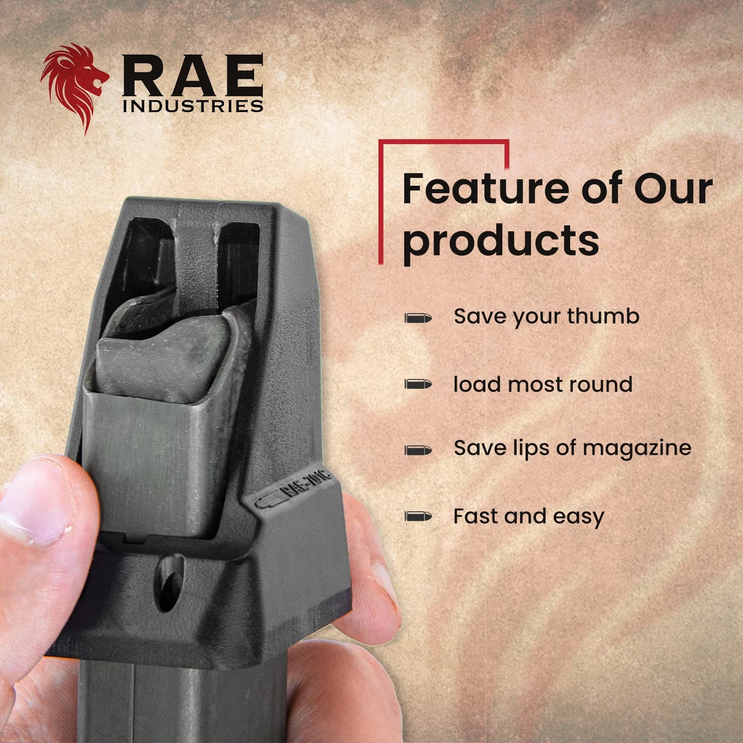 RAEIND Speed Loader for Glock 19 9mm Double Stack Custom Magazines (9mm - Glock 19)