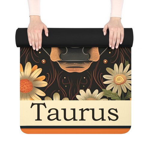 Queen of Wrap Taurus Eco Friendly Yoga Mat, Astrological Yoga Mat, Stretching Mat, Personal Growth Gift, Zodiac Yoga Gear