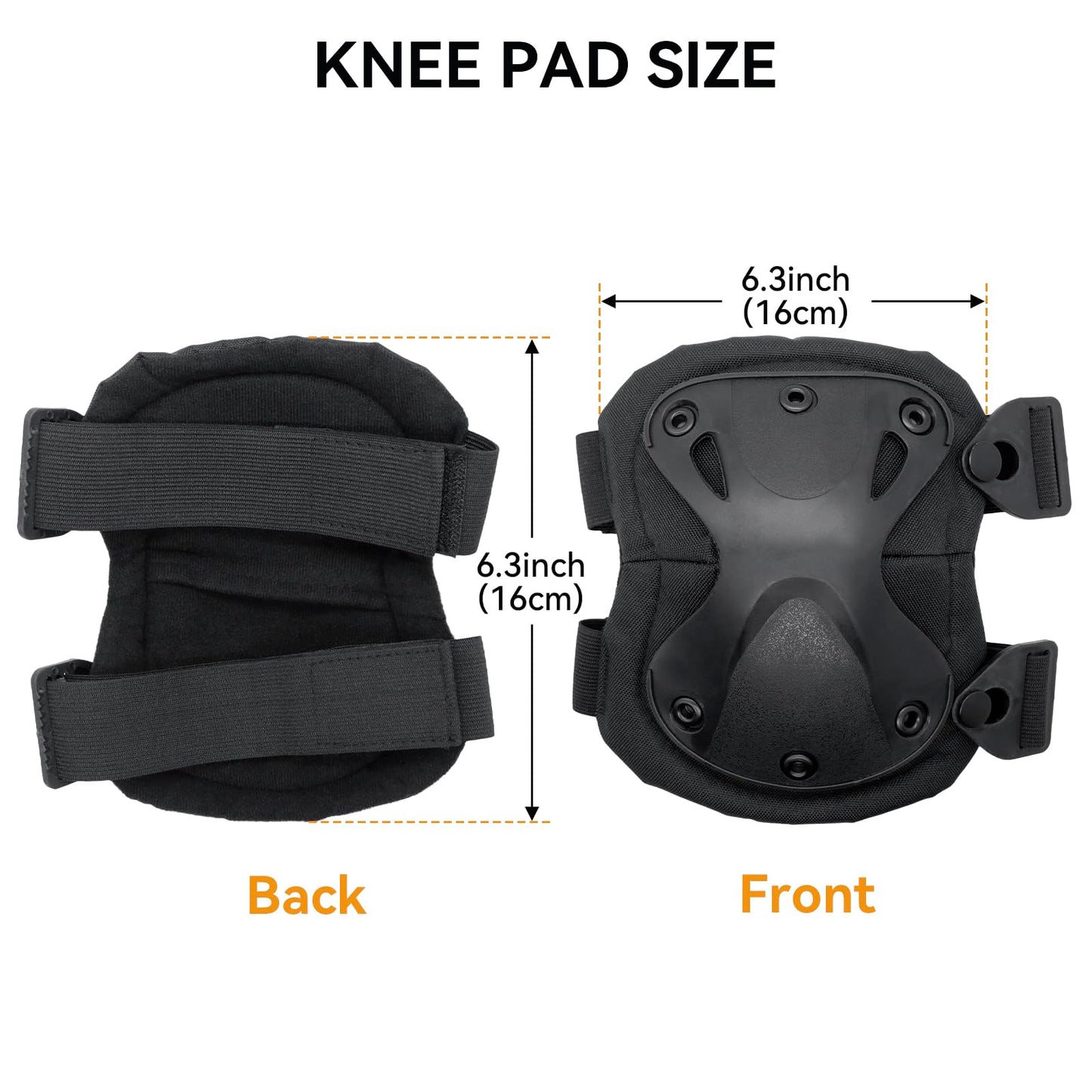 AOUTACC Combat Knee Protective Pads for Outdoor CS Paintball Game Cycling Safety Skateboarding Gear Skates Knee Protection Guard Pads