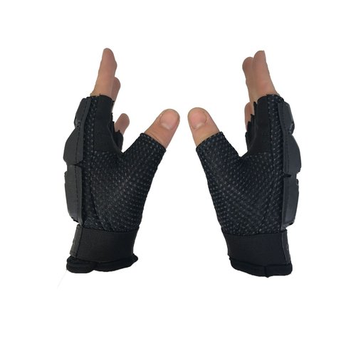 Maddog Tactical Half-Finger Paintball Airsoft Gloves - Stealth Black - Large/X-Large