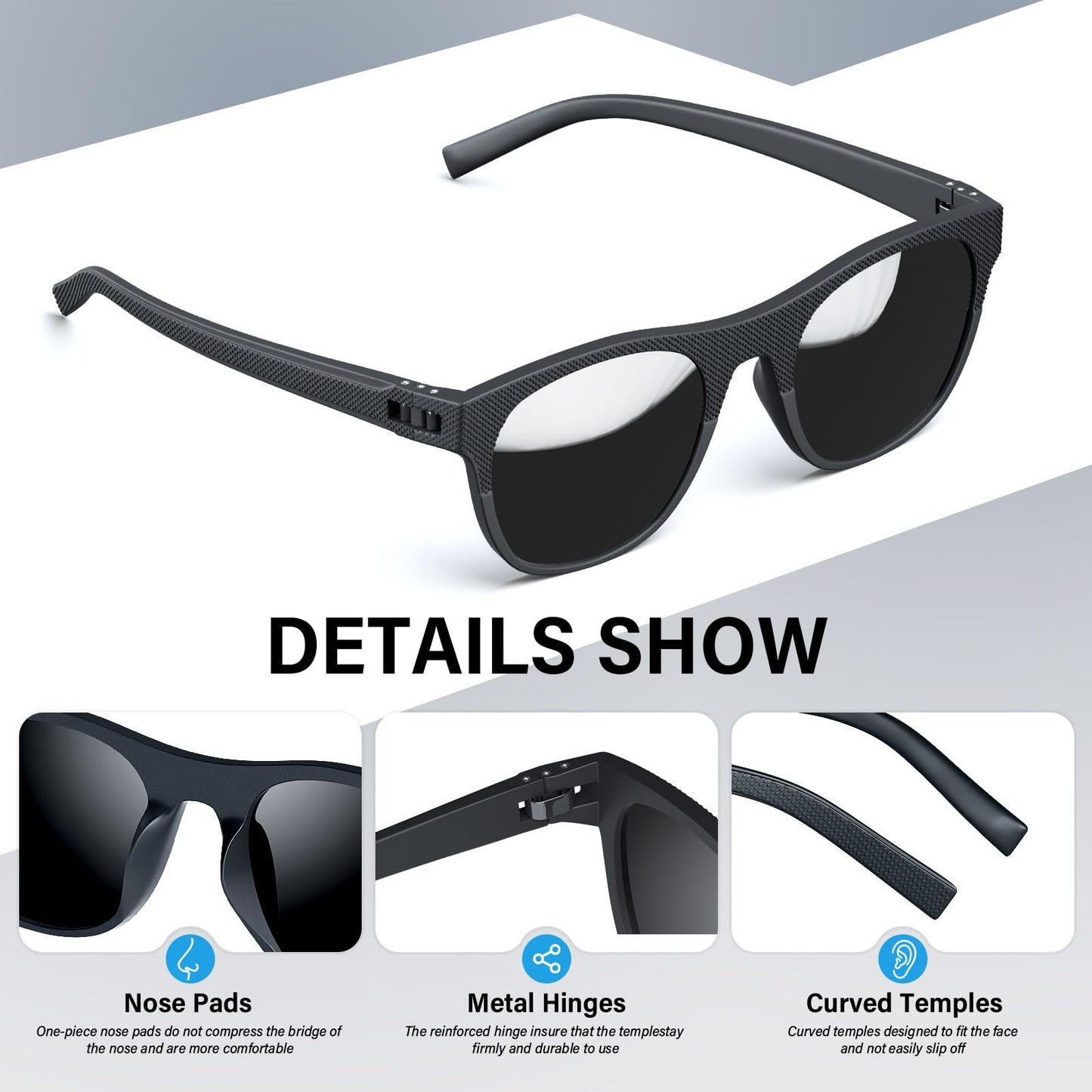 IKTOD 4 Pack Polarized Sunglasses for Men and Women,UV Protection Mens Sun Glasses for Fishing Running Cycling Driving (4 Pack-Black/Red/Blue/Green-M02)