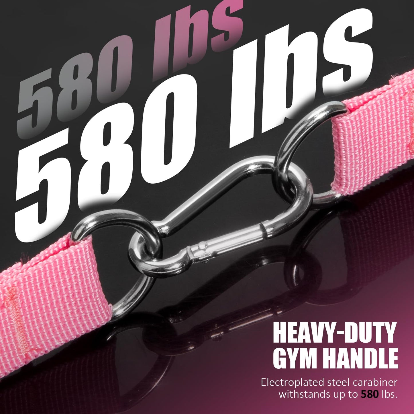 Citufuol 2 Pack Exercise Handles, Heavy-Duty Cable Machine Attachments for Strength Training, Pilates, Home Gym & Resistance Band Workouts(Pink)