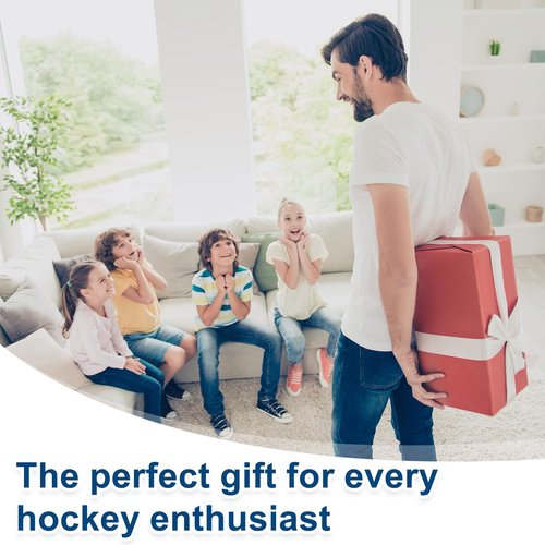 Knee Hockey Set, Full Court Mini Hockey Sets -106x96 in, Easy to Assemble and Disassemble, Very Durable and Reusable, Intense Confrontation, Stable and Firm, Mini Hockey Net
