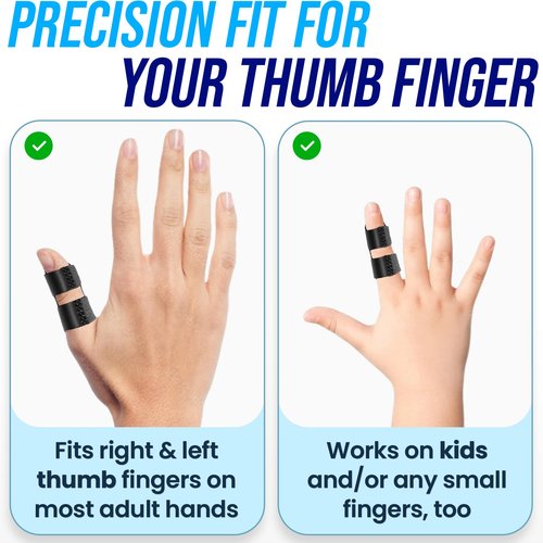 Thumb Splint (2 Pack) Trigger Thumb Splint, Thumb Brace for Pain Relief, Knuckle Immobilization, Thumb Spica for Arthritis, Mallet Finger, Also Fits Index, Ring, Pinky, Little, Small Fingers