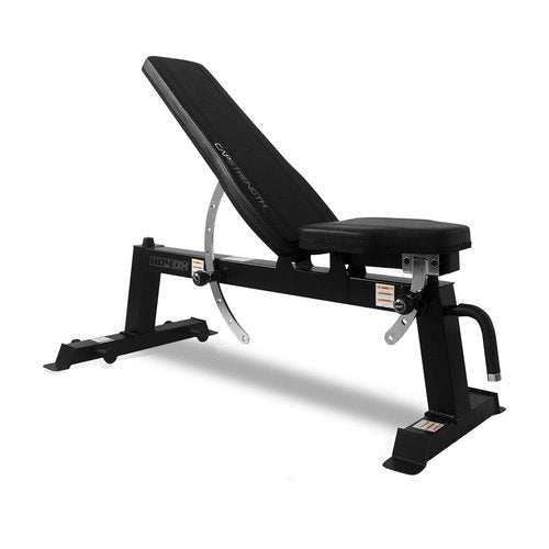CAP Barbell Deluxe Utility Weight Bench, Full Black, Square Backpad (FM-CS804DX-BK)