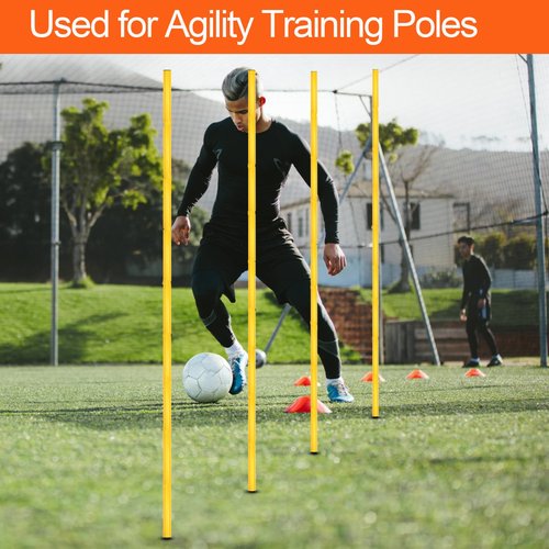 Soccer Corner Flags Set of 4, Playing Field Corner Flags, Soccer Flag Pulling, Soccer Agility Poles, Flag Soccer Football Equipment For Training Turf W/Bright Flags