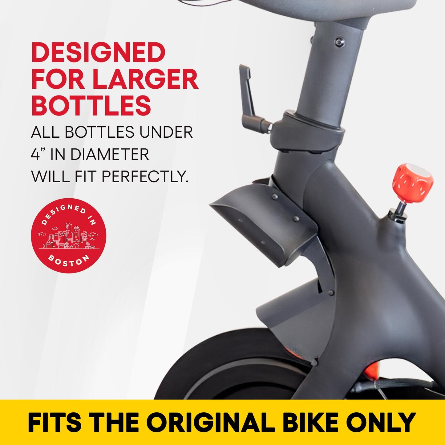 XL Replacement Bottle Holders for Original Peloton Bike and Cross Training Bike with Mounting Bracket, Solid All-Black Metal Design, Direct Replacement Mount - Fits YETI + Nalgene + Hydro Flask