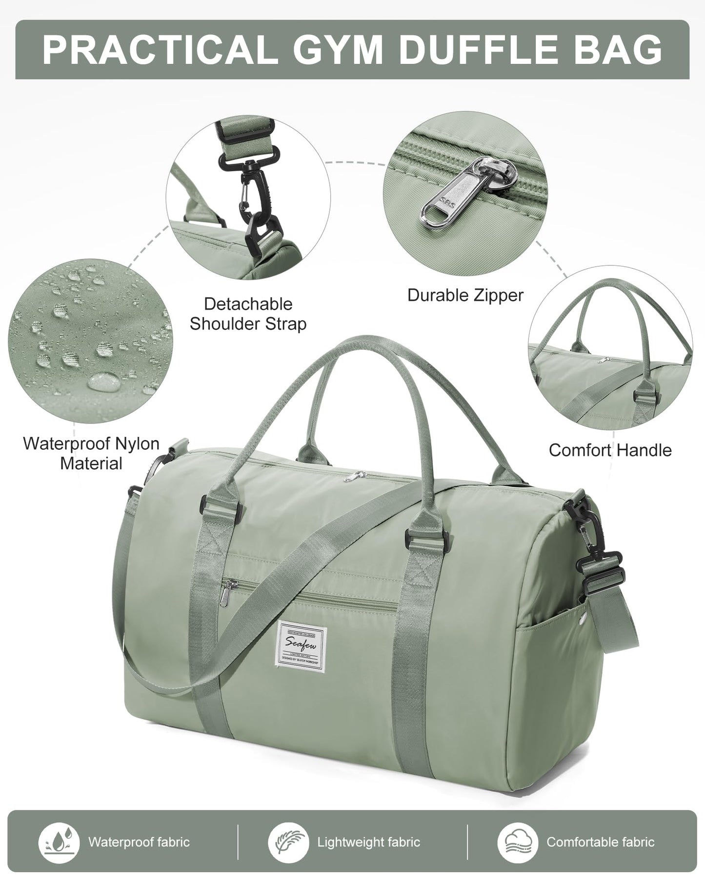 Gym Bags Womens Mens with Shoes Compartment and Wet Pocket Travel Duffel Bags for Women for Plane Sport Gym Tote Bags with Toiletry Bags Waterproof Weekend Overnight Carry on Bag Hospital Holdalls