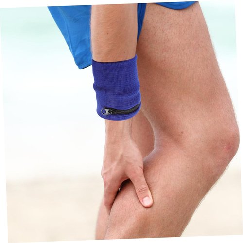GALPADA 6Pcs Zipper Wrist Wallets for Men Women Sweat Absorbing Sports Wristbands Pocket for Keys Running Walking Tennis Hiking Gym Activities