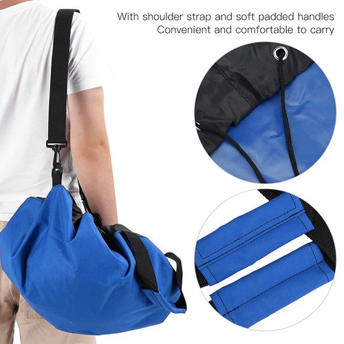 Oxford Cloth Wetsuit Changing Mat | Water - Blocking Beach Pad & Dry Bag with Shoulder Strap | Surfing/Swimming/Triathlon Gear | Sturdy & Portable for Adults & Youth (Blue)