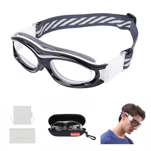 SooGree Sports Glasses for Men Womens,Basketball Football Eyewear Protective Glasses Shock Collision Lens Replaceable