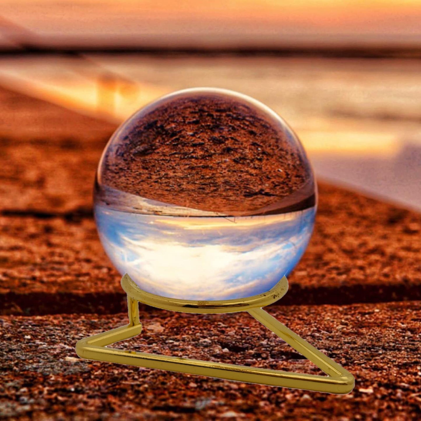 Nwsrayu 2 pieces Metal Crystal Ball Holder, Lensball Base, Sphere Display Stand for Globe Balls ,Geode, Rocks, Crystals, Baseballs,Tennis Balls,Mineral Agate Fossil Coral Gemstone 50-110 mm