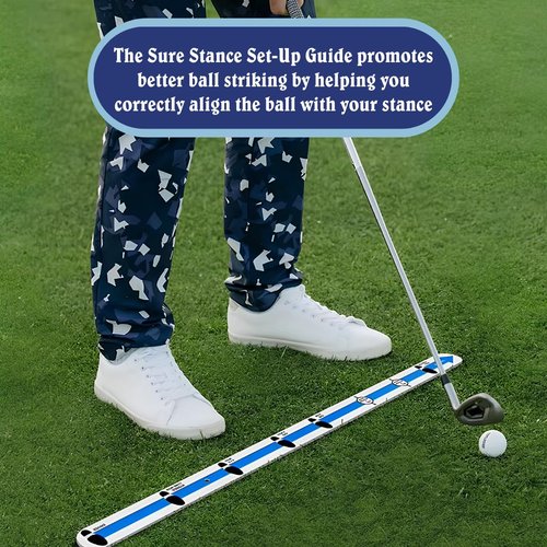 Swing Minder Putting Rail & Golf Stance Training Aid 2-in-1 | Golf Alignment & Putting Ruler 36 Inches with Carrying Case