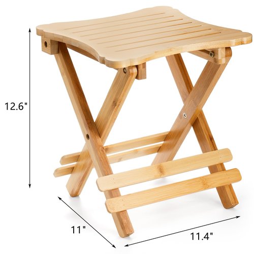 Multifunctional Portable Folding Stool - Heavy-Duty Hardwood, Installation-Free Design, Waterproof & Non-Slip Surface, Lightweight for Travel, Camping, Fishing, Outdoor Leisure