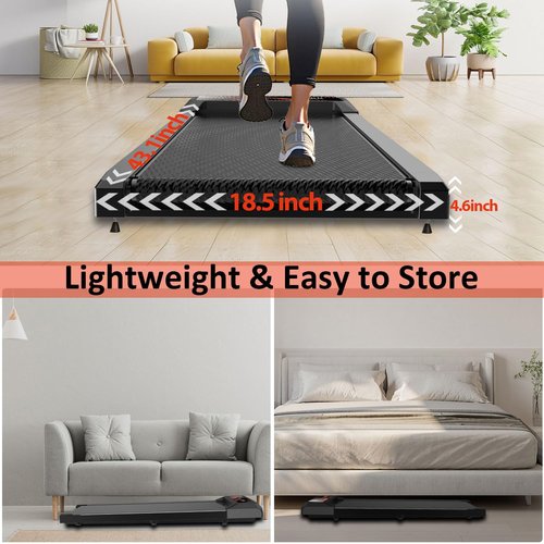 Maicifi Walking Pad Treadmill with Incline - Under Desk Treadmill 2.5HP Low Noise,Portable Treadmills for Home, 2 in 1 Folding, Remote Control with LED Touch Screen 265Lbs Weight Capacity