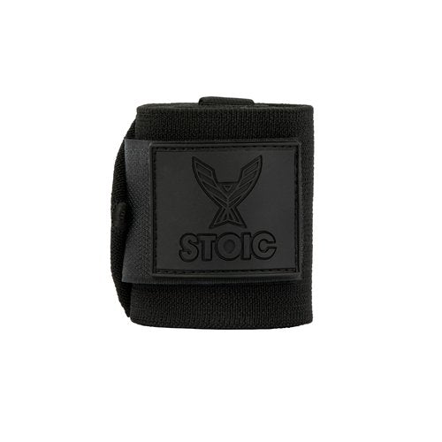 Stoic Wrist Wraps (IPF Approved) 18" Heavy-Duty Wraps for Powerlifting, Strength Training & Bodybuilding – Used in World Competitions – Premium Wrist Support with Thumb Loop (Black)
