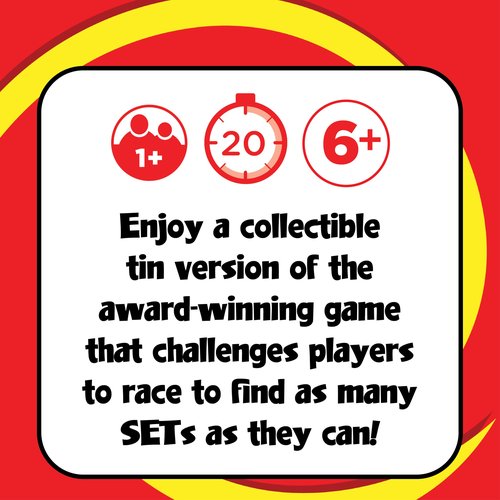 SET Enterprises SET - The Family Card Game of Visual Perception - Race to Find The Matches, For Ages 8+,81 Cards, Rules included