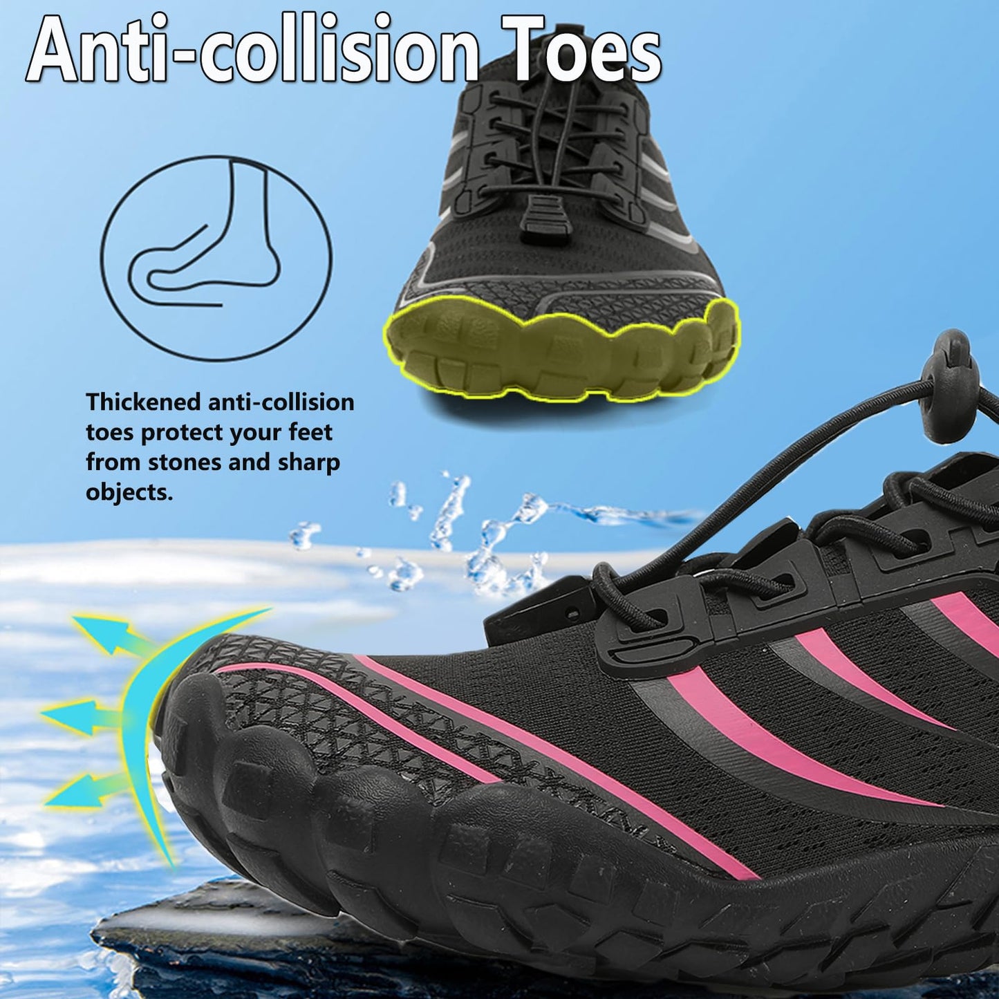 Water Shoes for Women Men Barefoot Shoes Quick Dry Aqua Outdoor Sports for Swim Pool Beach Surf Walk Water Yoga River Lake Hiking Kayaking