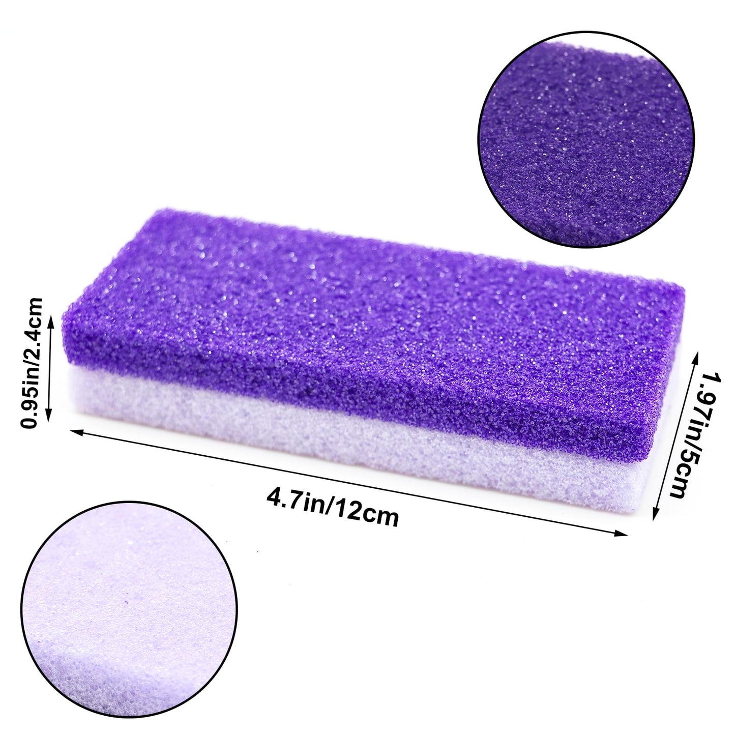 lenpestia Foot Pumice Stone 4 Pack Pedicure Stone for Feet Pumice Sponge for Feet Callus Remover and Scrubber Double Sided Pedicure Foot Pumice Stone for Feet and Heels Callus and Dead Skins (Purple)
