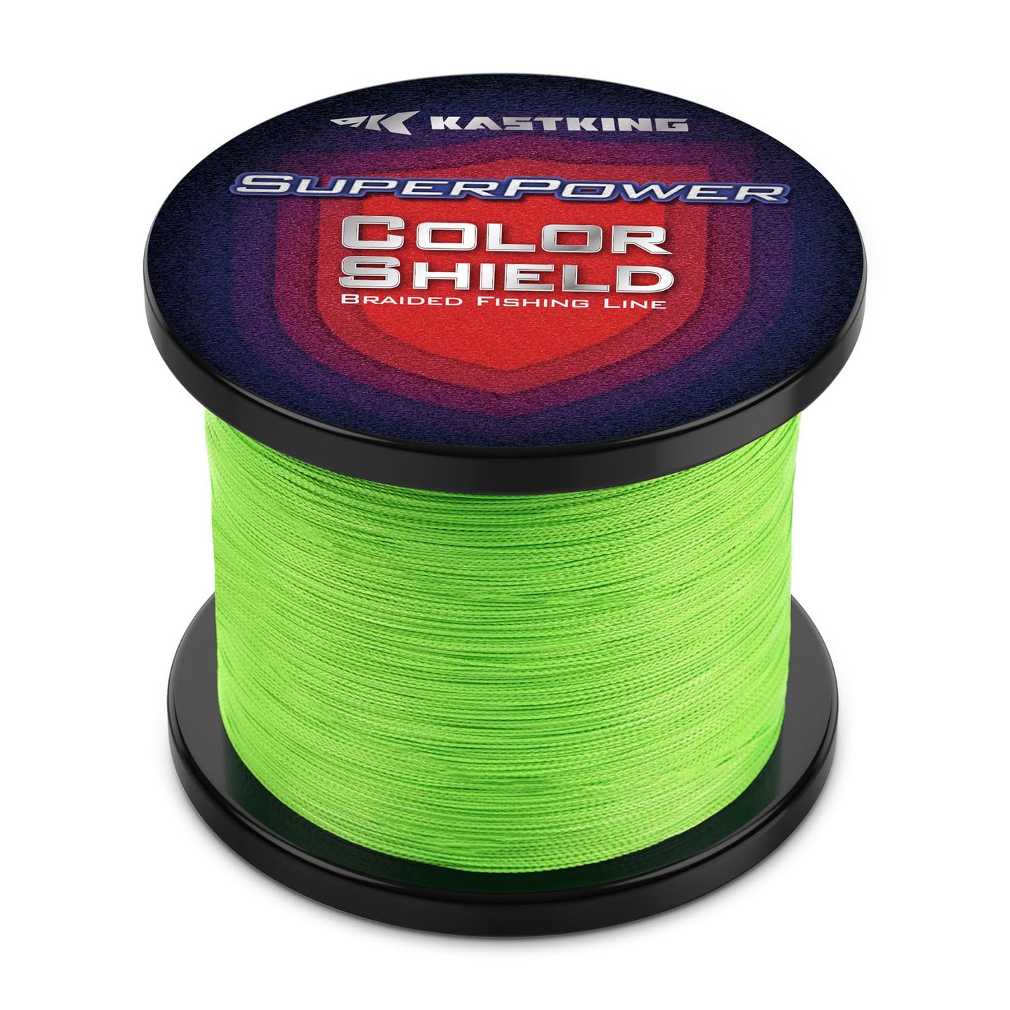 KastKing Superpower ColorShield Braided Fishing Line, Neon Green, 8LB, 150Yards, X4