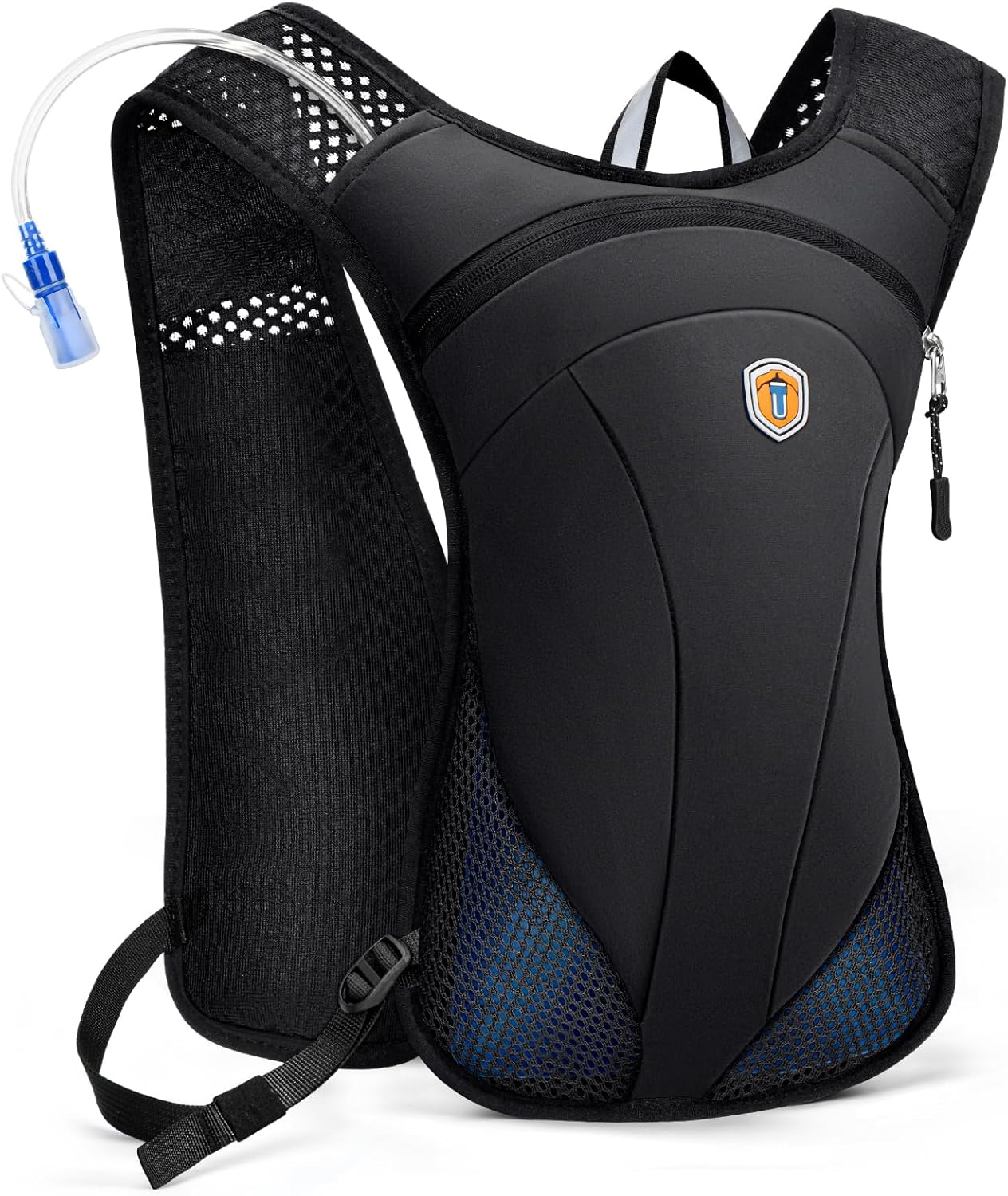 Hydration Backpack with 2L Water Bladder Bag, Lightweight and Breathable Running Vest for Men, Adjustable Chest Straps Water Pack for Cycling Hiking Climbing Outdoor