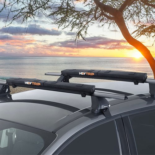 HEYTRIP Roof Rack Pads 30" Aero Crossbar Pads for Kayak/Surfboard/SUP/Canoe with 15FT Tie-Down Straps and Storage Bag