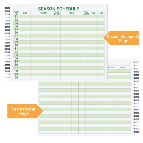 suituts Basketball Scorebook 40 Games Score Book Side by Side Basketball Stat Tracking Book for High School, Middle School or League Use