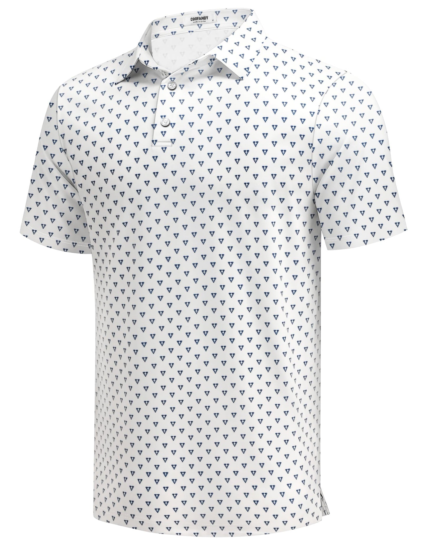 COOFANDY Men's Golf Polo Shirts Short Sleeve Quick Dry Performance Moisture Wicking Golf Shirts Casual Print Collared Shirt