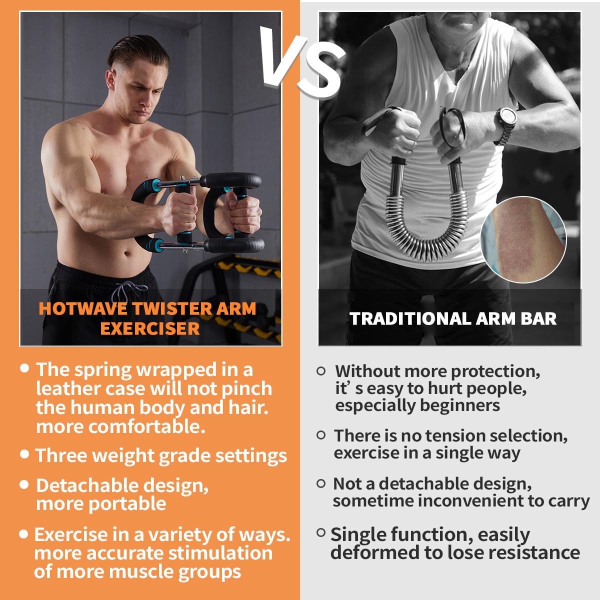 HOTWAVE Twister Arm Trainer,Chest Workout Equipment,Portable Home Equipment