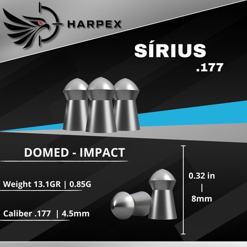 Sirius Airgun Pellets .177 Caliber 13.1gr(0.85g) Domed - 400ct