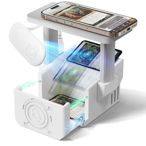 Card Scanner Pro for Trading Cards – MTG Card Scanner Stand with LED Light and Magnetic Base, Quickly Scan and Price Check Unsleeved Collectible Cards, Only Compatible with ManaBox App