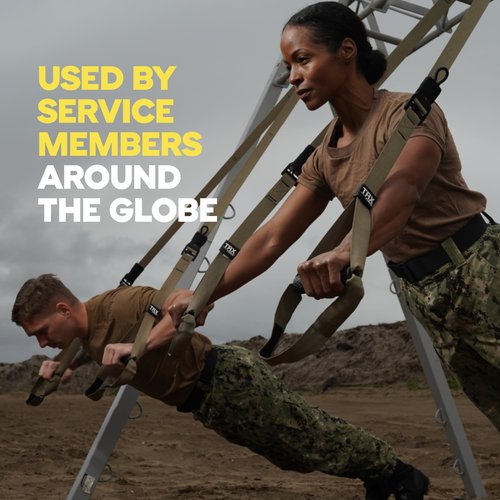 TRX Tactical Gym Suspension Trainer, Home Gym Kit, Fitness Training Designed for Military Veterans, Home Gym System with Exercise Straps