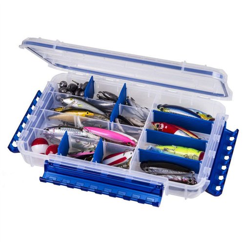 Flambeau Outdoors WP4005 Waterproof Fishing - Includes 11 Dividers, 16 Compartments, Waterproof Clear Fishing Lure Organizer, Ultimate Tuff Tainer with Zerust Dividers