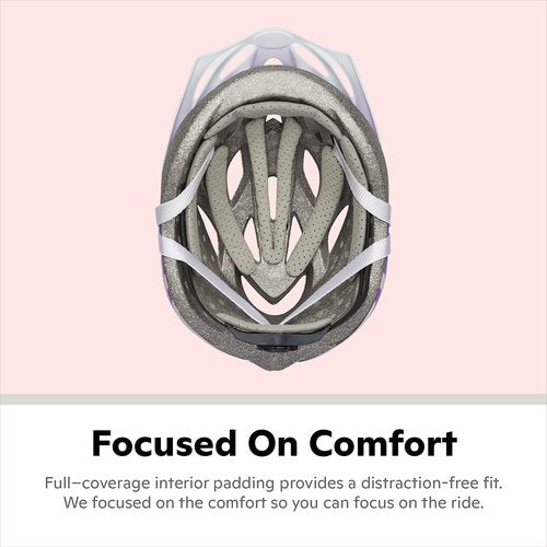 Schwinn Thrasher Bike Helmet for Youth Boys Girls Age 8-14 with Suggested Fit 55-58cm, Lightweight with Adjustable Side & Chin Strap, CPSC Safety Certified, Purple/White