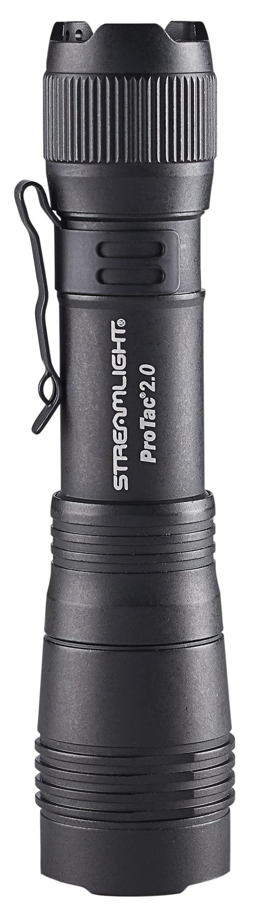 Streamlight 89000 ProTac 2.0 2000-Lumen 17300 Candela Rechargeable Tactical LED Flashlight with USB C Cable, and Holster, Box, Black