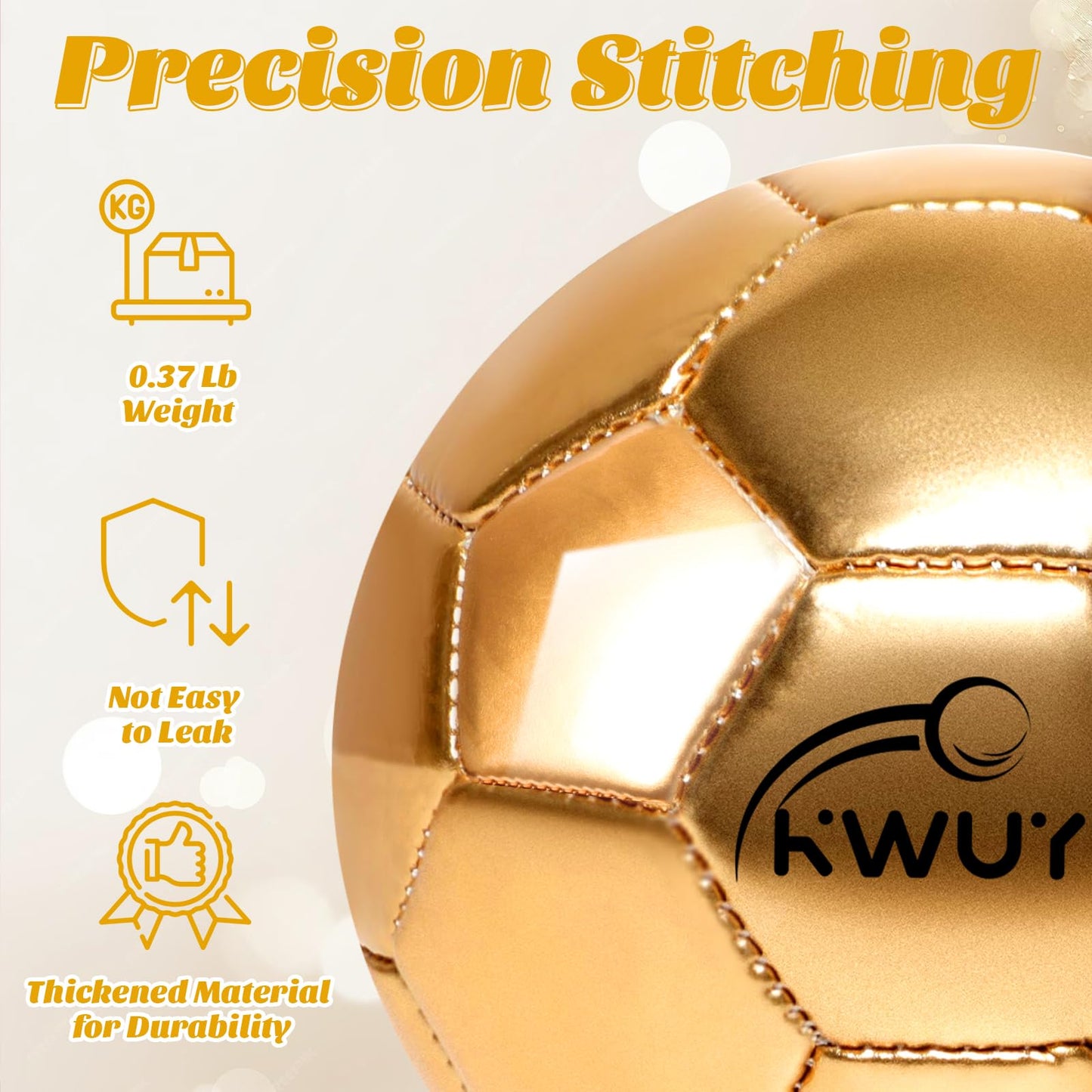 4Pcs Soccer Goals Set 2Pcs Soccer Nets 2x1.5ft 1Pcs Ball 1Pcs Pump Indoor Soccer Nets for Kids with Size 2 Toddler Soccer Ball Foldable Net with Pump Pink Purple for Children Boys Girls (Gold)