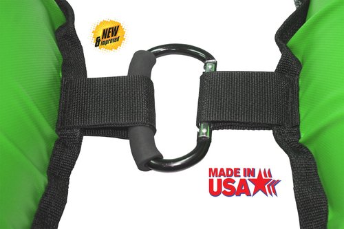 Pack of Two Bradley Heavy Duty Tubes for Floating The River; Whitewater Water Tube; Rubber Inner Tube with Cover for River Floating; Linking Tandem River Tubes; River raft Tube Green