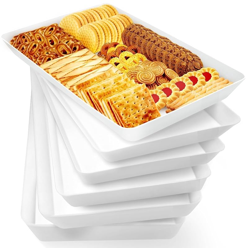 6 pcs Serving Tray for Entertaining, Platters Fruit, Cookies,