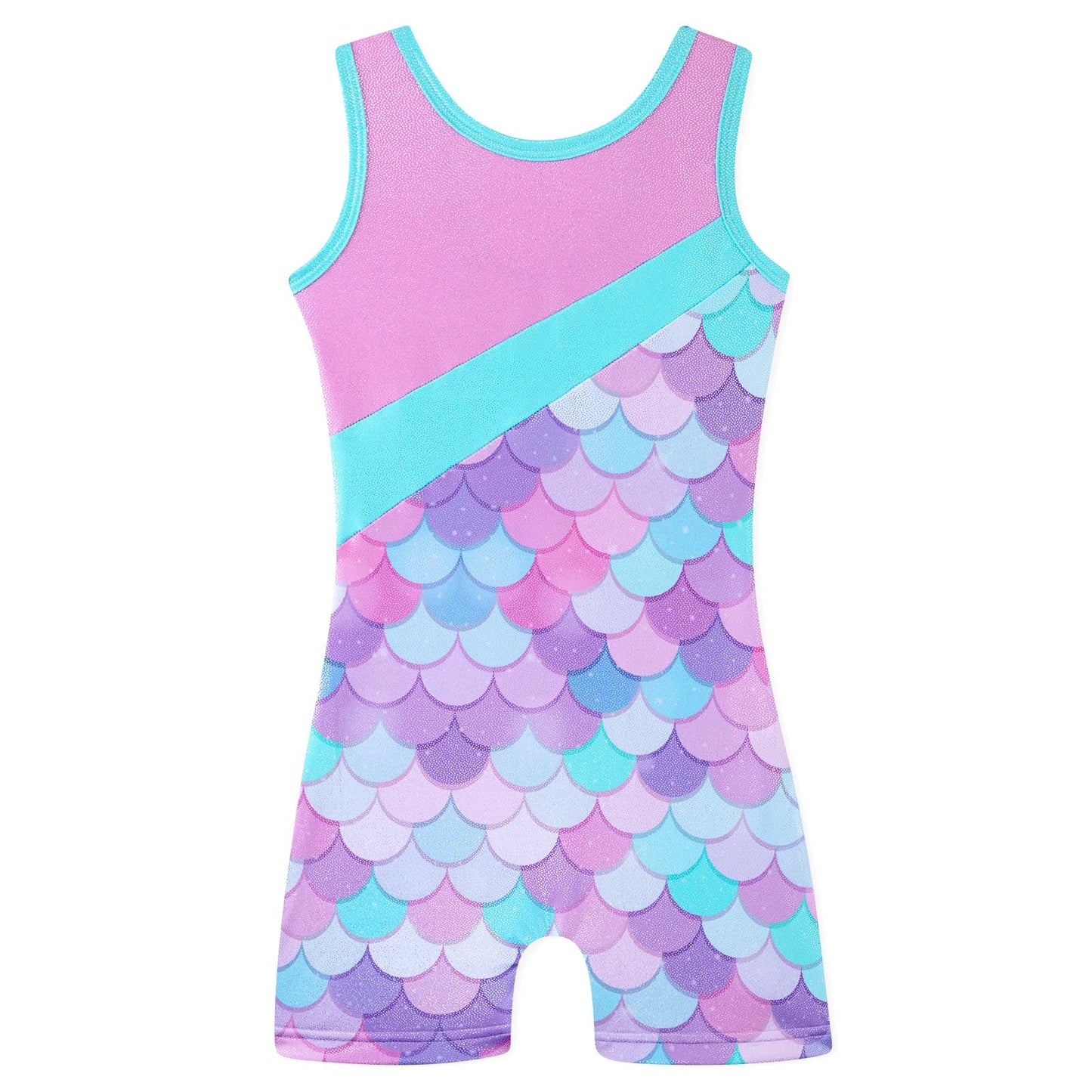 HOZIY Toddler Gymnastics Leotards 3t 2t Mermaid Pink Blue Spliced Practice Tumbling Outfits for Kids Dance Biketard Leo