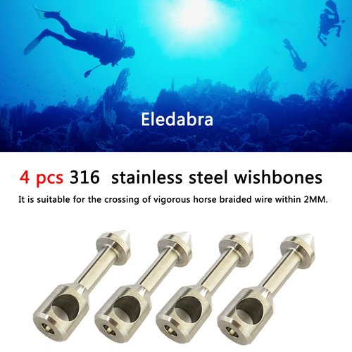 Eledabra Spearit Stainless Steel Speargun Band Wishbone Inserts 4PCS