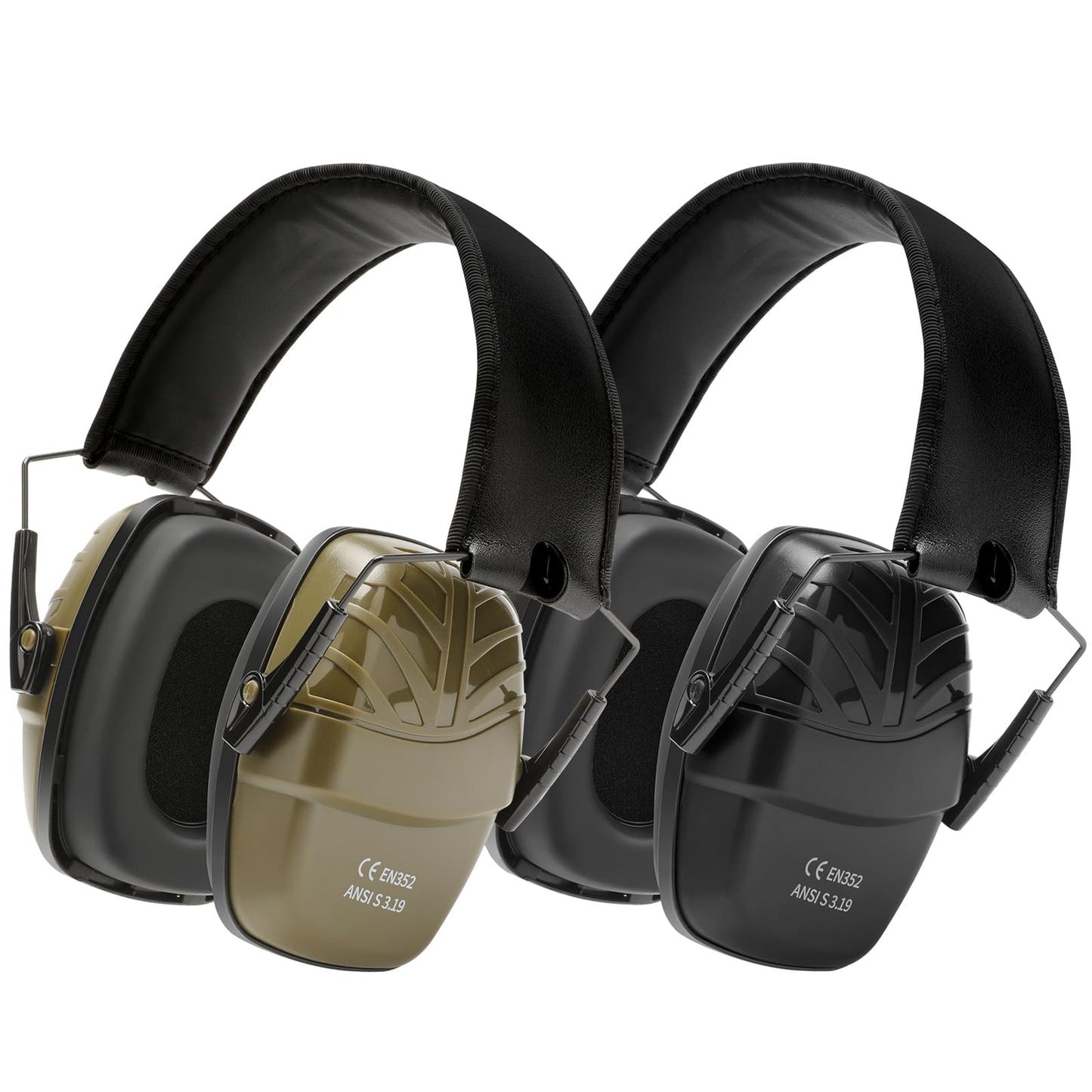 2 Pack Shooting Ear Protection Earmuffs, SNR 32dB Ear Protection for Gun Range，Hearing Protection for Shooters, Shooting Ear Protection Ear Muffs for Noise Reduction for Shooting Range/Mowing