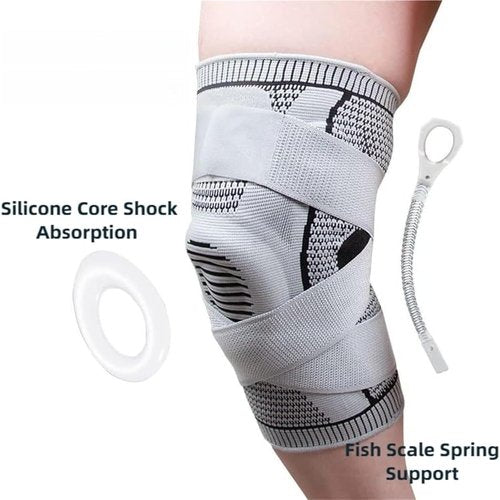 Motian Max Knee Pro, Motion Knee Pro, Breathable Elastic, Knees Support, Compression Knees Brace with Adjustable Straps, One Pair(Black,X-Large)