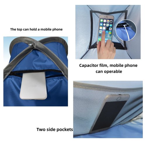 Luocute Head Tent Beach Sun Shelter, Pet Tent, Indoor Outdoor Small Pop Up Sun Shade for Head Face (M Size 0.15kg 70X50x45cm)