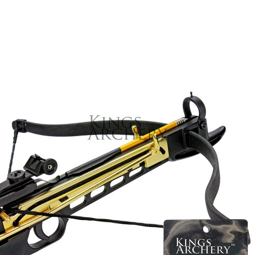 KingsArchery Crossbow Self-Cocking 80 LBS Adjustable Sights, 3 Aluminium Arrow Bolts Bonus 24-Pack Colored PVC Arrow Bolts