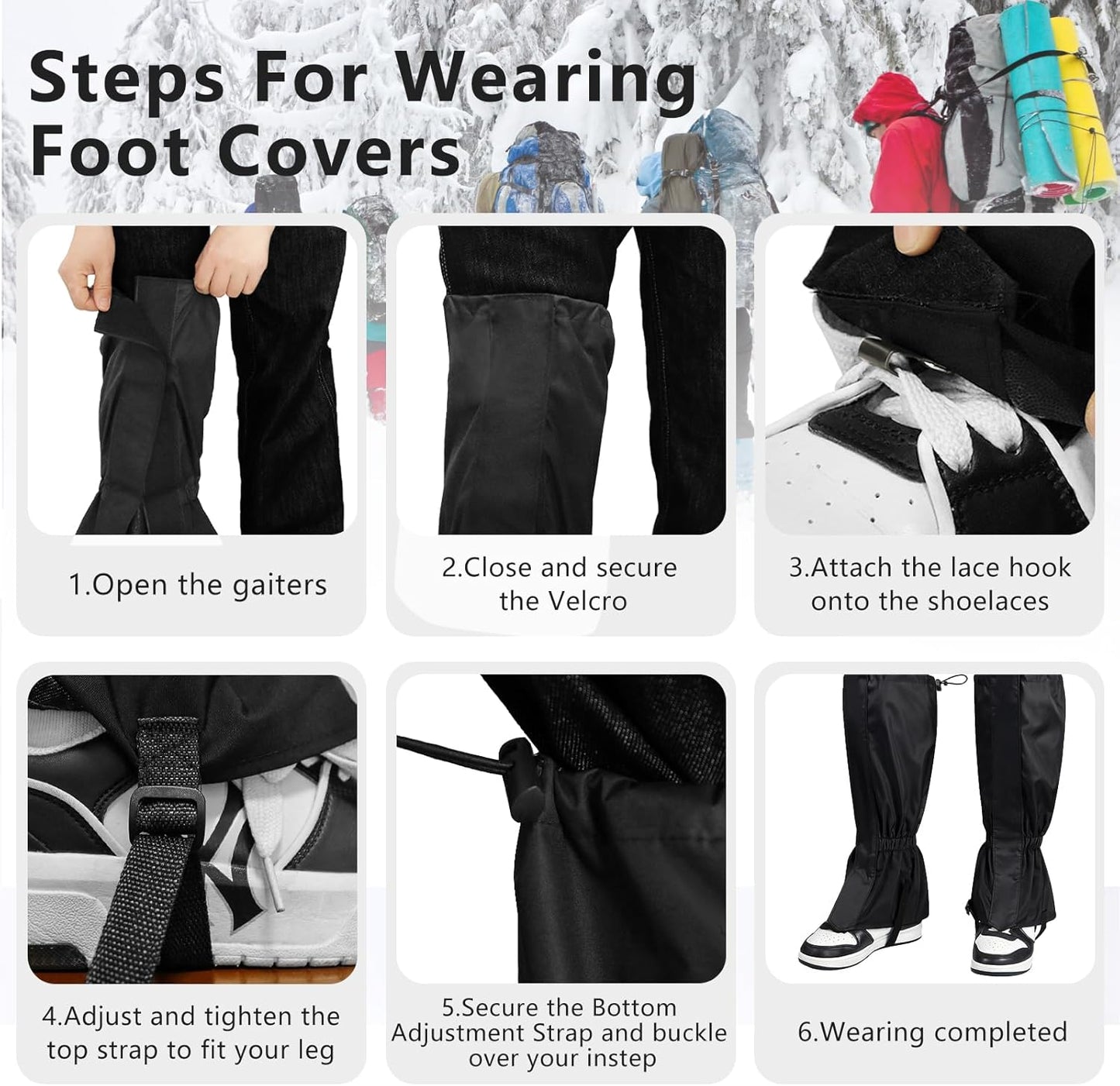 2 Pcs Lawn Care Leg Gaiters, Breathable Garden Trimming Leg Chaps, Adjustable Leg Guards for Weed Eating Leg Protectors for Men and Women Landscaping Farm Working Outdoor Hunting Hiking